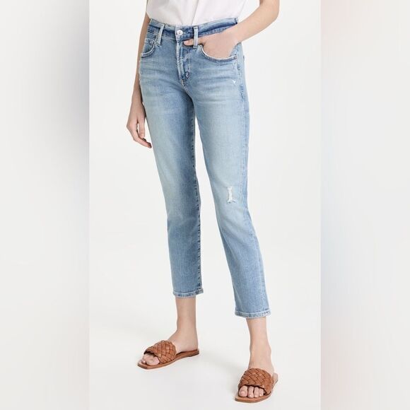 Citizens of Humanity Ella Mid Rise Slim Crop Jeans - Picture 1 of 13